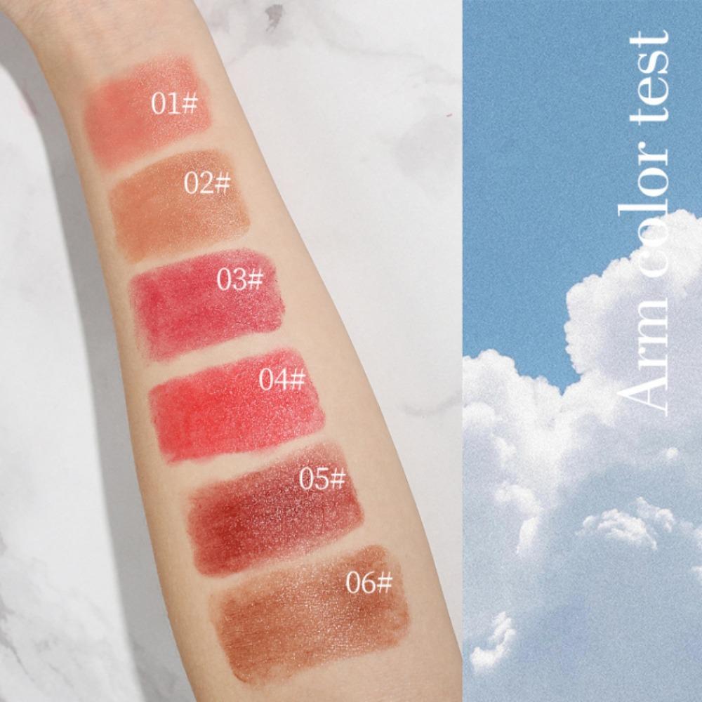 MLSMILE Pink Tube Lipstick, долговечная увлажняющая и увлажняющая помада, отбеливающая и легко окрашиваемая шестицветная помада