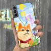 Милый чехол для телефона с сиба-ину для Samsung A25 A13 A33 5G A54 A36 A35 A56 A52 A14 Ударопрочная стеклянная крышка