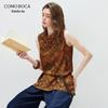 Женский новый длинный жилет Komeng Boka в китайском стиле из шелка-тусса