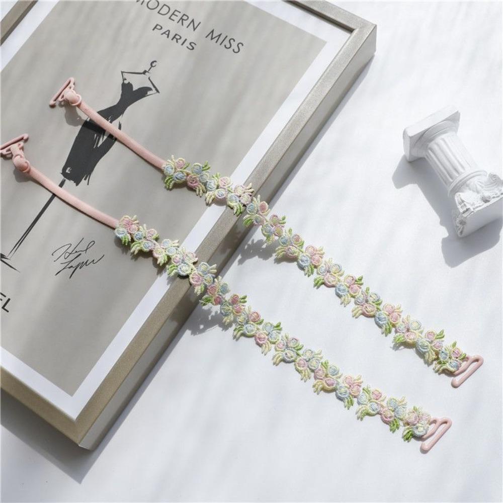 Женские аксессуары для бюстгальтера Вязаные крючком цветочные бретели для бюстгальтера Нескользящие эластичные регулируемые ремни Плечевые бретели для свадебного платья