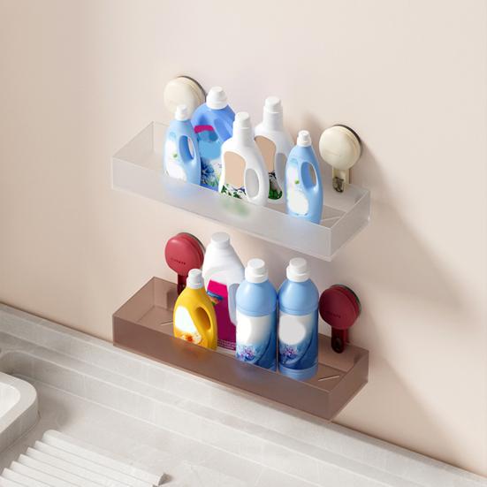 Полка для хранения в ванной, органайзер для душа на присосках, высокая грузоподъемность, простая установка, настенная плавающая полка