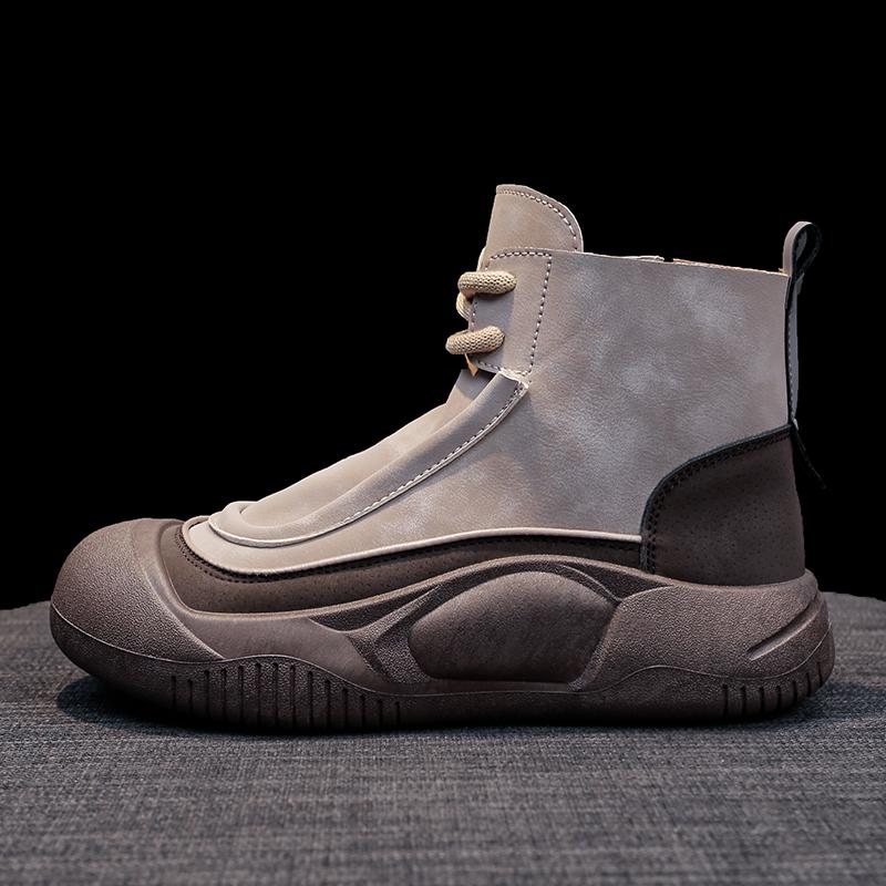 TUINANLE Женская весенняя обувь. Высокие кроссовки на молнии. Черные туфли. Женские прогулочные массивные кроссовки.