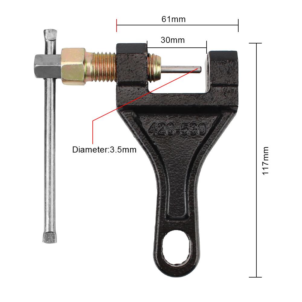 Инструмент для снятия штифта разветвителя цепи для мотоцикла, квадроцикла, 420-530, инструменты для ремонта резака цепи, универсальный гаечный ключ из углеродистой стали, профессиональный набор