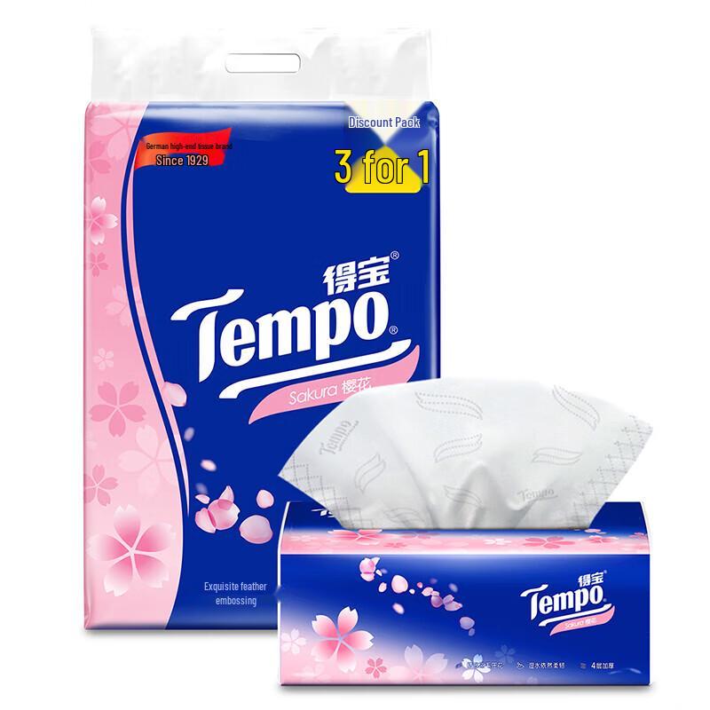 Tempo 4-слойные салфетки для лица