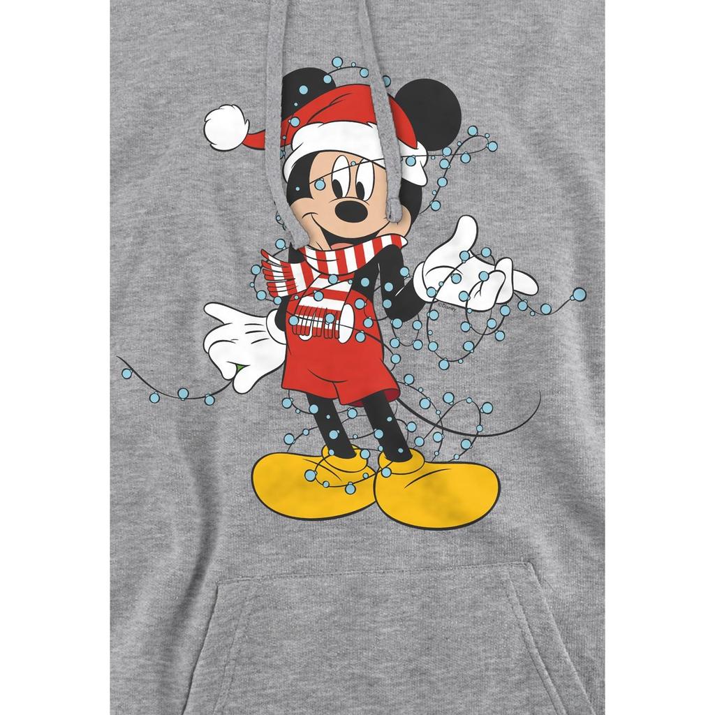 Disney Mens Mickey Mouse Christmas Lights Hoodie