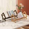 New Retro Wooden Desktop Bookshelf Stable Space-saving Tilting Book Shelf Multi-Purpose Desk Bookshelf Office