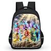 Черный Мультяшный Рюкзак One Piece 16 дюймов Mochila, Легкий Унисекс Школьный Рюкзак Дорожный Daypack для Мальчиков и Девочек Возраст 6-10 лет