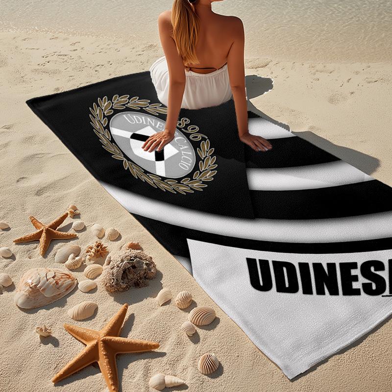 1PC Udinese-Calcio Crest Design Beach Towel - Soft, Absorbent Microfiber, Lightweight, Ideal for The Beach, Parties, Travel, Camping fan gifts