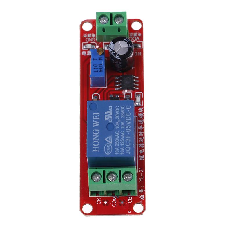 Модуль реле задержки времени 0-10 с, регулируемый таймер NE555 5 В постоянного тока