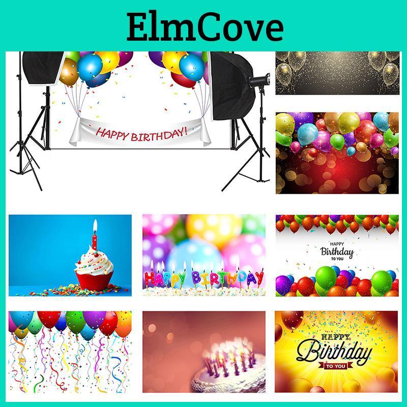 Wcic Happy Birthday New Photo Cloth Cake And Balloon Theme Photography Cloth Backdrop Studio Props
