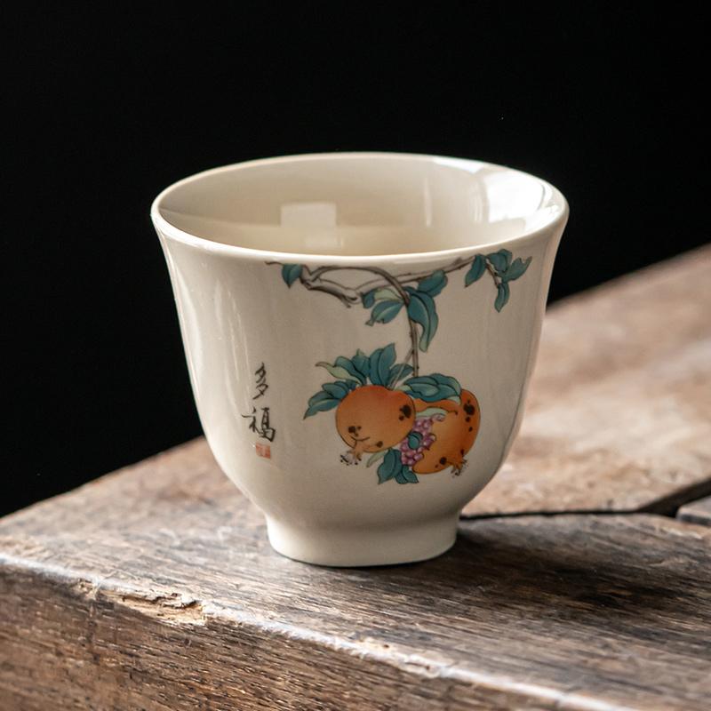 1 шт. Ретро-чашка для чая ручной работы, расписанная вручную, дорожная керамическая чаша для чая, китайский фарфоровый чайный сервиз Pu'er Tie Guanyin Master Teacup