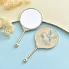 Butterfly Chinese-style Handheld Mirror Emboss Makeup Mirror Exquisite Cosmetic Mirror  Makeup