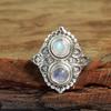 Natural Moonstone Ring, Handmade Ring, Silver Jewelry, Birthstone Jewelry, 925 Sterling Silver, Statement Ring
