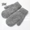 Winter Warm Plush Mittens 1 Pair for Women, Cold Weather Soft Knit Versatile Gift Kids Gloves with Thick Lining And Elastic Rib Cuffs Outdoor Thermal