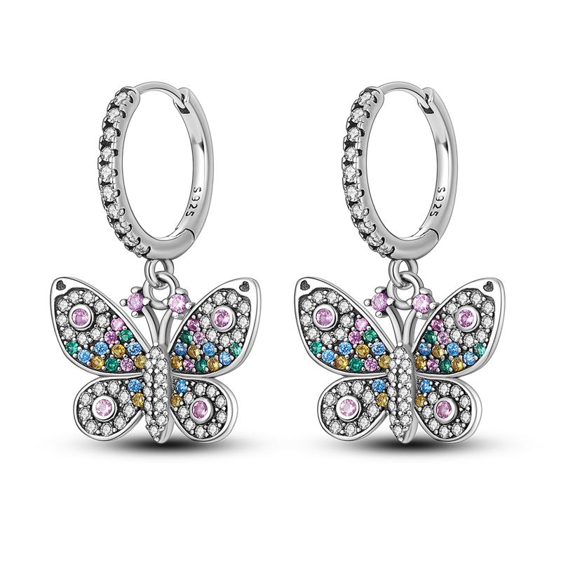 Новые серебряные серьги-кольца 925 пробы в форме буквы U, сердца, луны, звезды, сверкающие паве, для женщин, подарок, свадьба, вечеринка, модные украшения