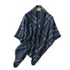 2024 Autumn And Winter New Imitation Cashmere Plaid Scarf Long Triangular Scarf Warm Scarf Women'S Thick Shawl Versatile