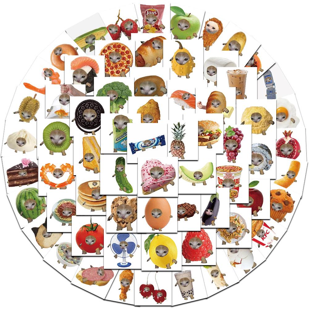 Cute Cat Cartoon Graffiti Stickers: Waterproof DIY Decorations for Notebooks & Suitcases