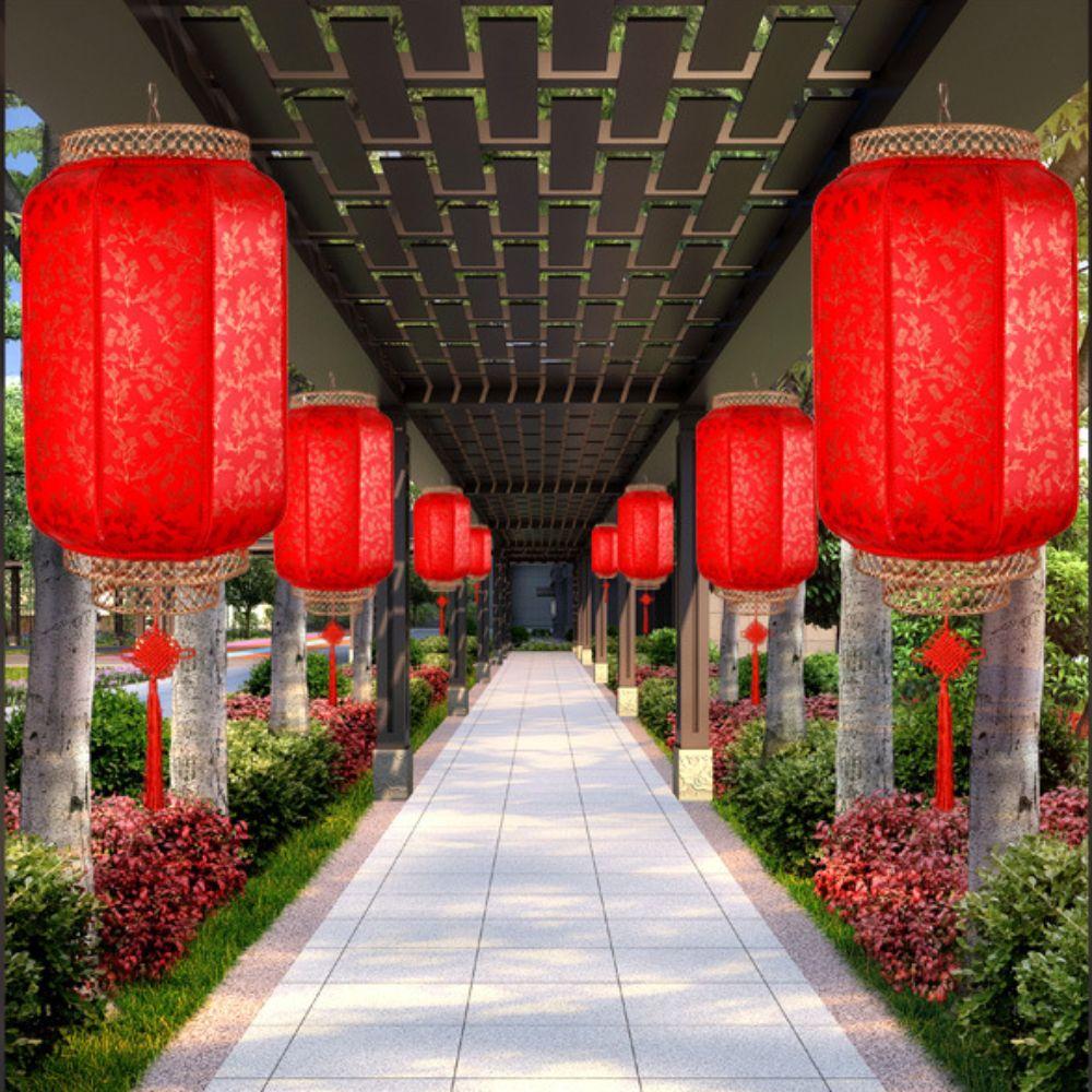 Водонепроницаемый Новогодний Фонарь Антикварный Красный Фонарь Украшение на Китайский Новый Год