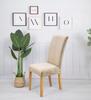 Beige velvet chair cover, elastic, Furnitex