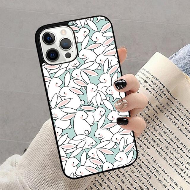 Cartoon Rabbit Bunny Phone Case For iPhone 17 Air 14 13 12 16Pro Max 15 Plus Max Cover Shell