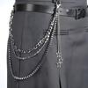 Three Layers Star Pendant Pants Chain Tassel Punk Waist Chain Fashion Hip Hop Chain  Rock
