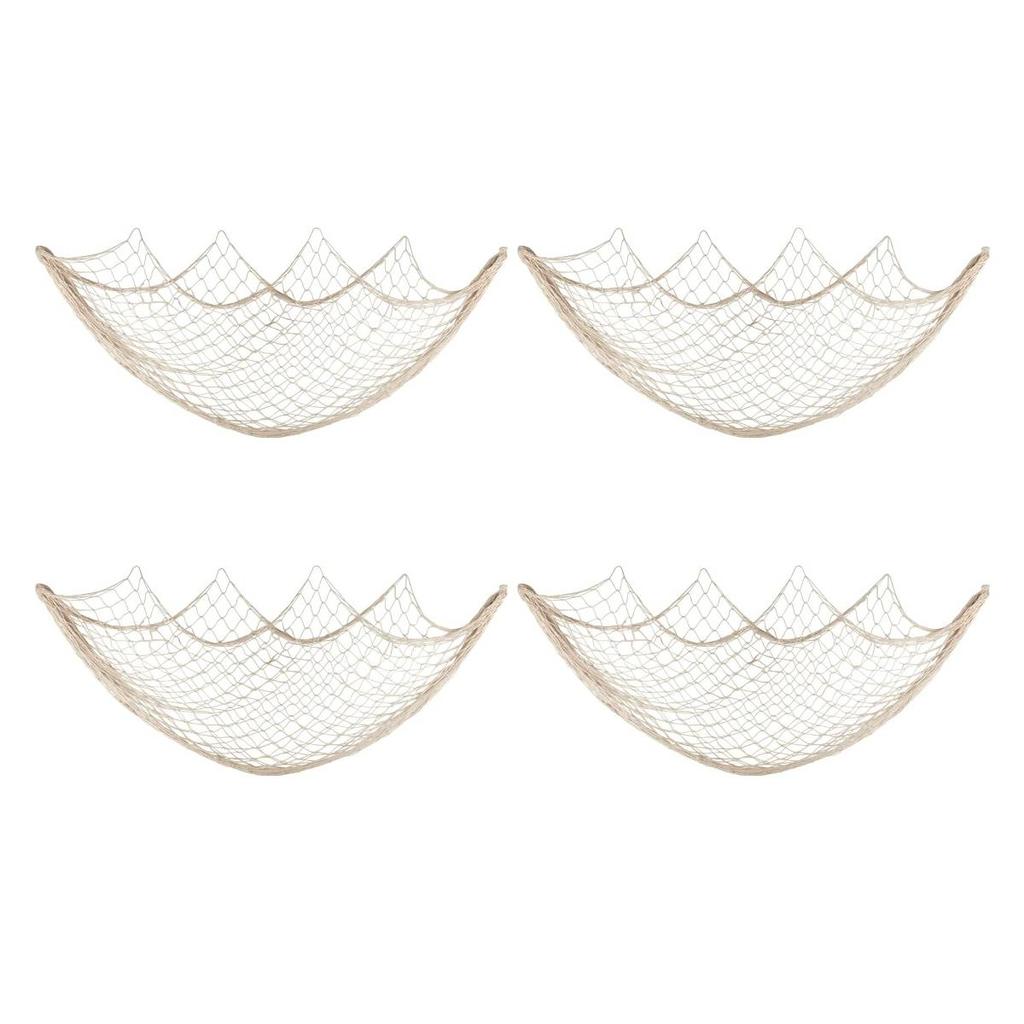 2/4 шт. Рыбацкая сеть Декорация Хлопок Декоративная рыболовная сеть Морская тематика Настенные подвески Рыболовная сеть для пляжной вечеринки Русалки Дома