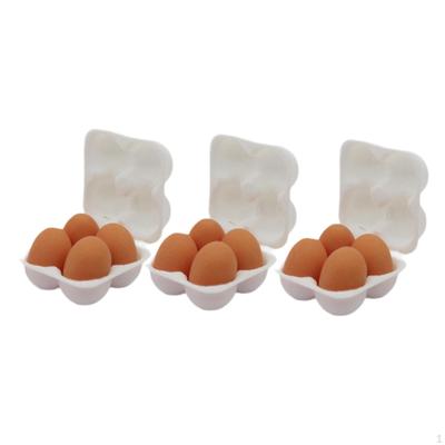 Миниатюрный лоток для яиц для кукольного домика, 12 шт., яйца, 1/12, аксессуары для самостоятельного изготовления, микро-украшение, маленькая коробка