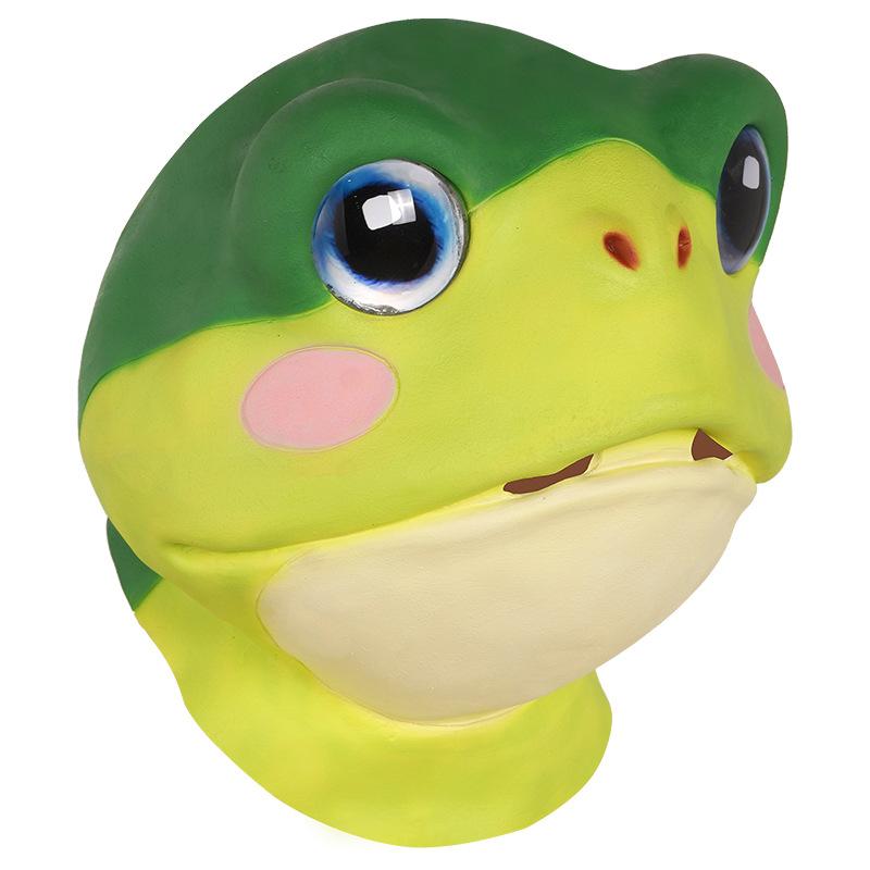 Cute animal frog latex mask