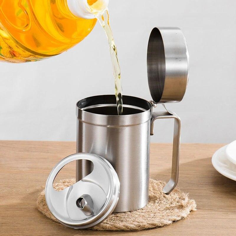 Нержавеющая сталь герметичный масляный фильтр сито горшок для соевого уксуса кухонная бутылка для приправ контейнер масленки для хранения кухонные инструменты