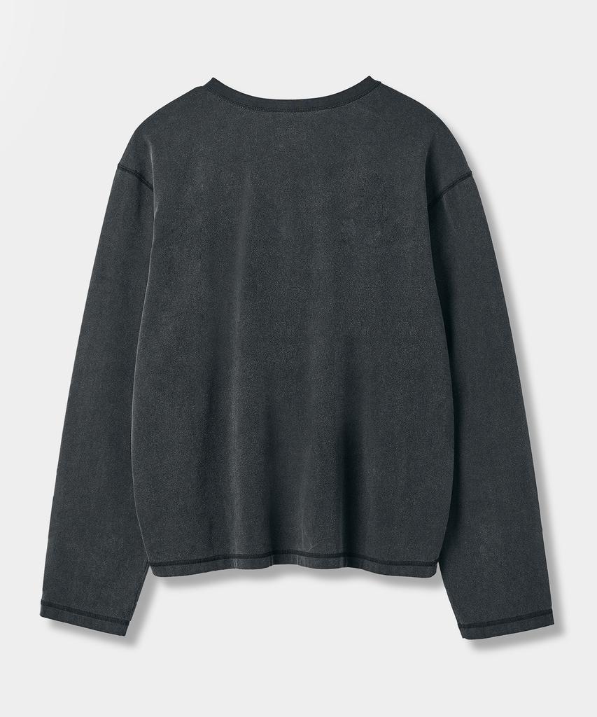 Dimiteulibeullaeg Essentials на Четыре сезона Футболка-henley с длинным рукавом_Пигментный уголь