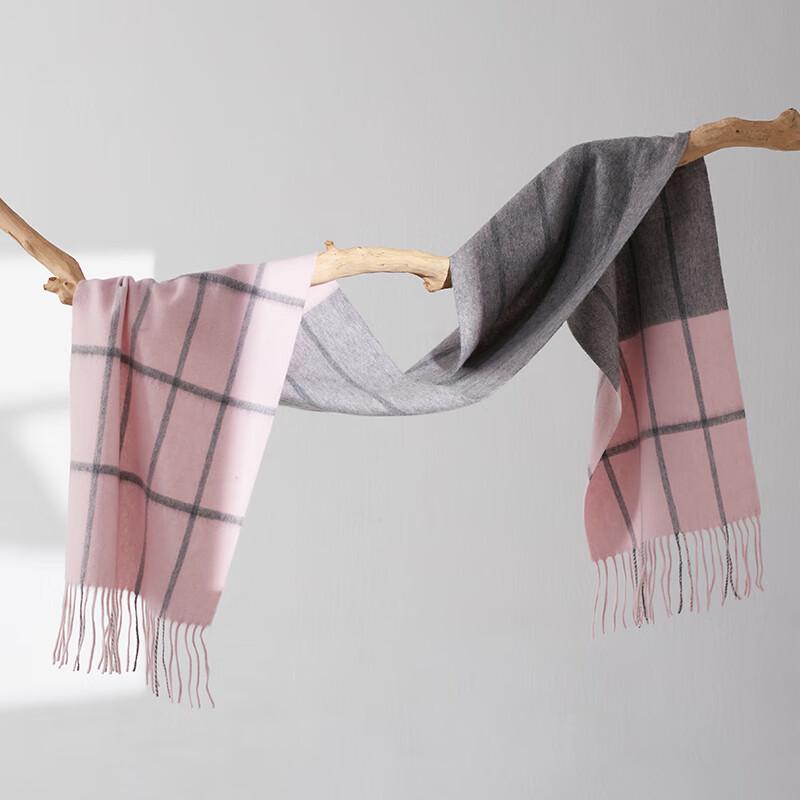 Haoman Textile Plaid 100% Wool Scarf