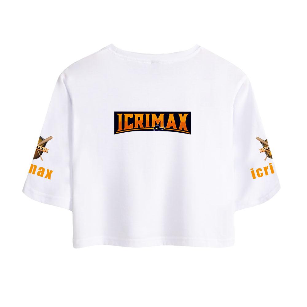 Футболка для девочек с буквенным принтом Icrimax, летние укороченные топы, мягкая футболка, популярные узкие милые футболки для фитнеса с короткими рукавами