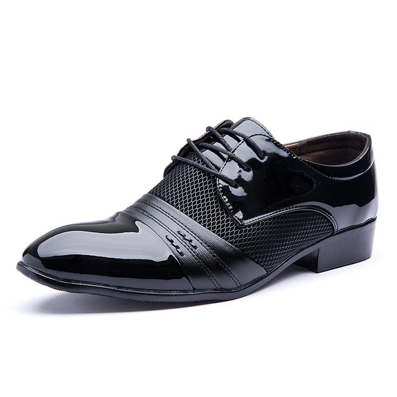 Мода Новое поступление Мужская обувь на плоской подошве, увеличивающая рост, дышащая свадебная обувь, плоская мужская деловая обувь, модельная обувь 1112 35