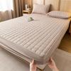All-Season Washed Cotton Quilted Mattress Cover - Dustproof Fitted Sheet Protector