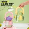 Water bottle High value plastic water cup Large capacity straw big belly cup Outdoor portable high temperature resistant carrying pot Children's water