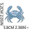 2025 New Patches 10 Pcs Blue Seashell Crab Embroidered Patches Iron On Clothing Hat Bag Shoe Repair Phone Gift Box Decor DIY