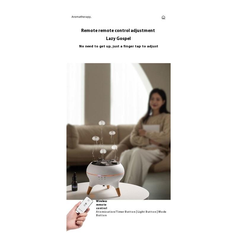 Бесшумная распыляющая ароматерапия и выдыхающее кольцо медузы, красочный атмосферный свет, подарок на день рождения, технология увлажнителя с голосовым управлением