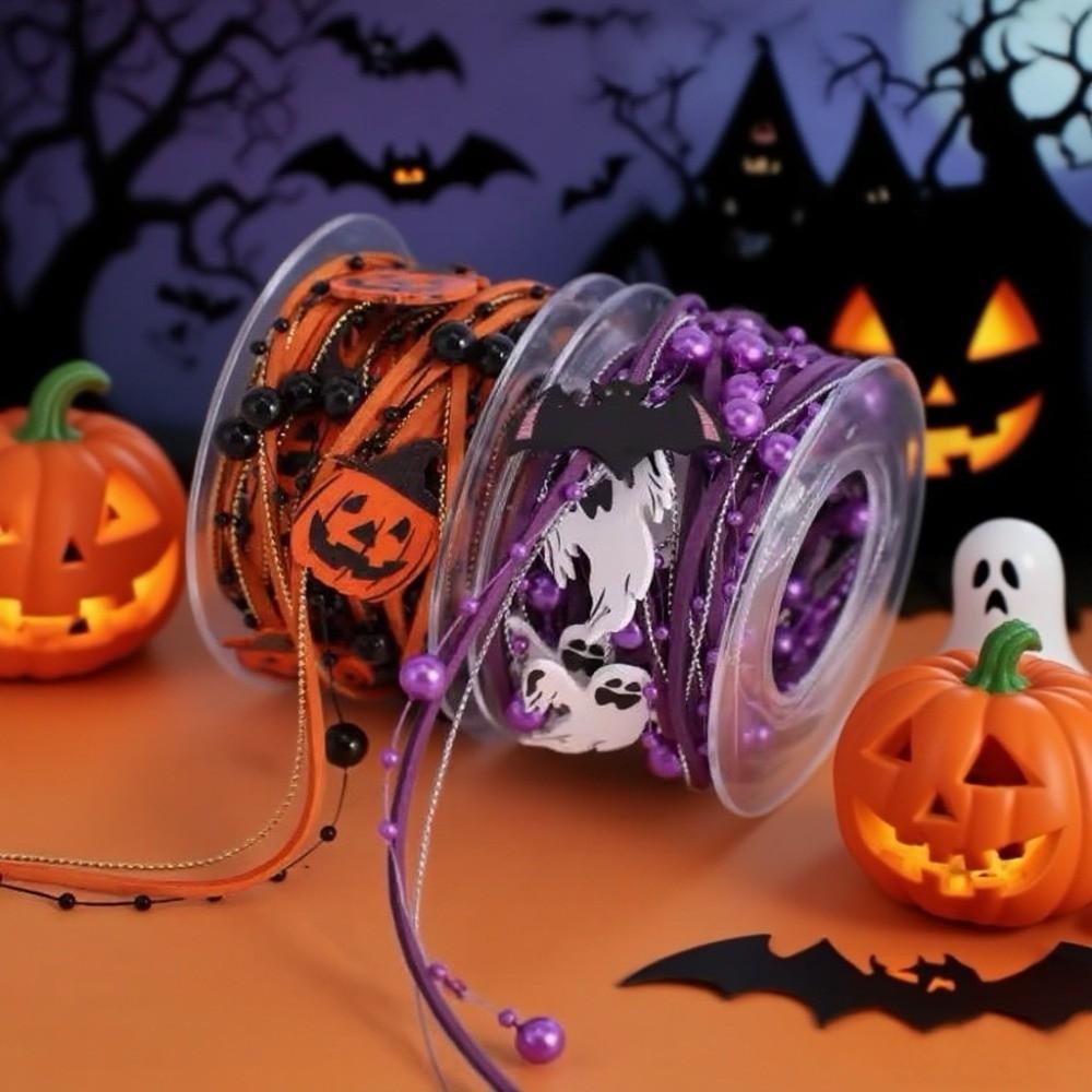 Beads Halloween Packaging Gift Box Ribbon Ghost DIY Ribbon Strips Halloween