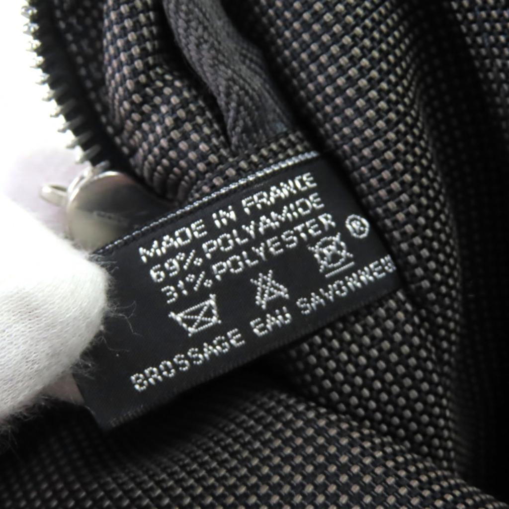 Отличная сумка-тоут HERMES Her Line MM с логотипом H и пуговицами Serie из парусины серого цвета Женская Б/У