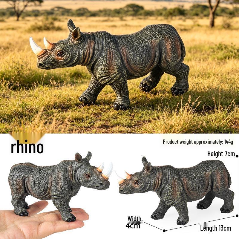Cognitive Animal Model Toy: Dairy Cow, Buffalo, Yellow Cattle, Rhinoceros, Simmental Bull