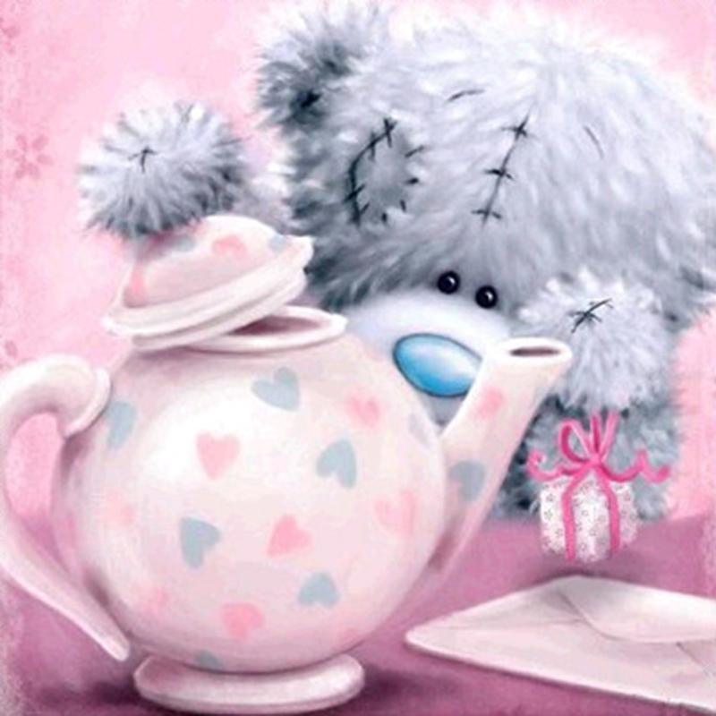 Full 5d Diamond Painting Diy Cartoon Bear 3d Diamond Painting Round Diamond Painting Embroidery