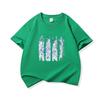 Kids Cotton T Shirt Purple Lavender Stripe Floral Print Crew Neck Short Sleeve Tee Casual Boys Girls Summer Tops