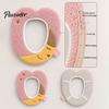 Comfortable Commode Seat Covers Plush Cartoon Toilet Mat, Soft Thickened Washable Bathroom Pad Cover Pads with Handle, Warm Skin-Friendly Adhesive