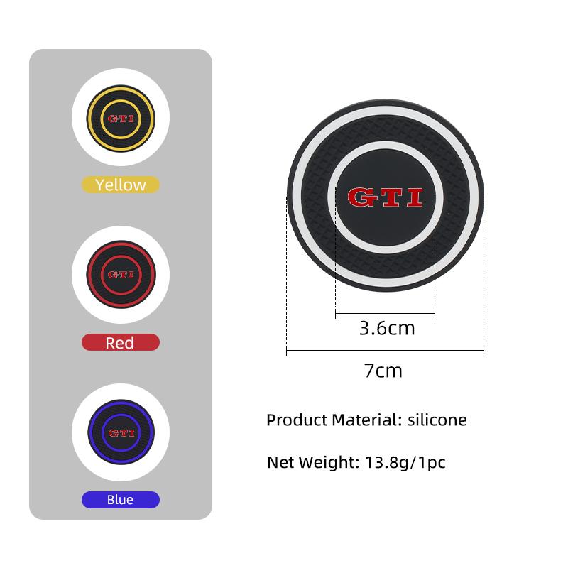 Car-Mounted Silicone KOIUN6 Material Double-Ring Water Cup Coaster Anti-slip For Volkswagen VW GTI Golf 4 6 7 Tiguan Passat B5 B6 B7 CC