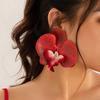 Ladies Party Flower Earrings Exaggerated Big Dinner Jewelry Drop Earrings  For Women Girls Gifts