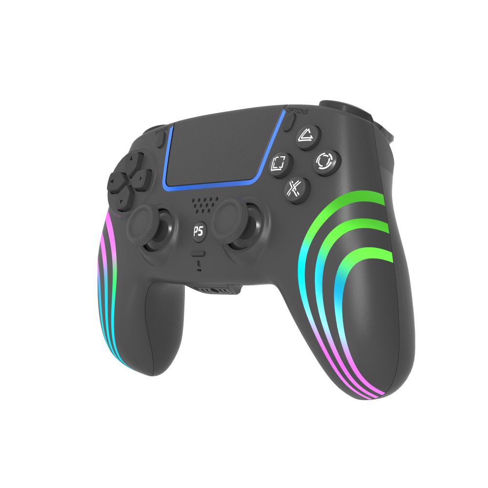 Беспроводной Bluetooth Геймпад для PlayStation 5 с двойной вибрацией и RGB-подсветкой для PS5/PS5 Slim/PS5 Pro/ПК