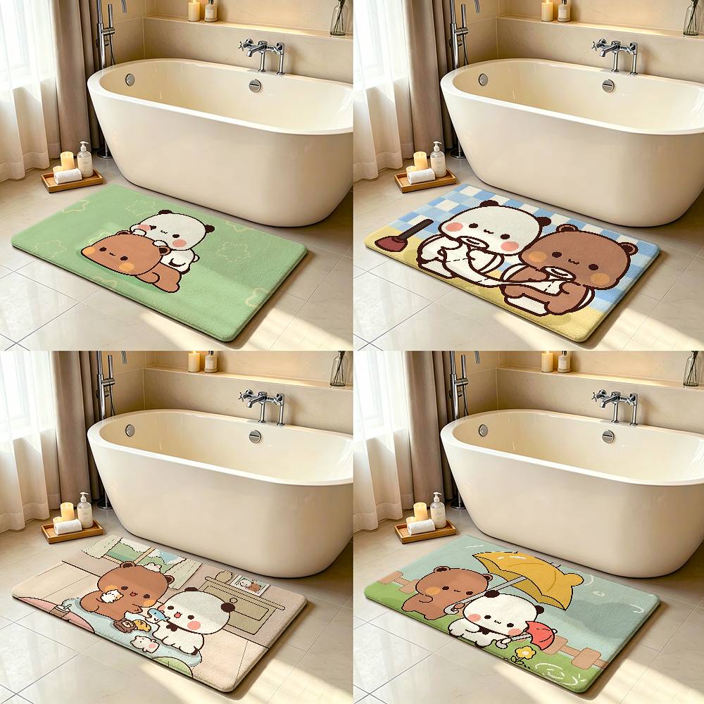 Kawaii Yier And Bubus Carpet Bathroom Anti-slip Mat Door Mat Home Decoration Mat Entrance Door Mat Scratch-resistant Door Mat
