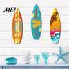 Tropical Beach Vibes Decor Hawaiian Surfboard Wall Art, Wooden Sign, Summer Aloha Theme Hanging Plaque for Living Room Kids Room, Coastal Ocean Themed