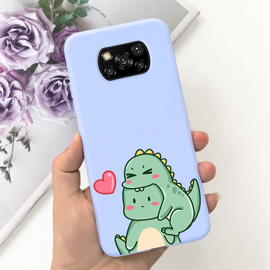Case For Xiaomi Poco X3 Pro NFC Phone Cover Lovely Dinoaur Butterfly Silicone Soft Cases For Xiaomi Poco X3 GT X3Pro X3NFC Coque