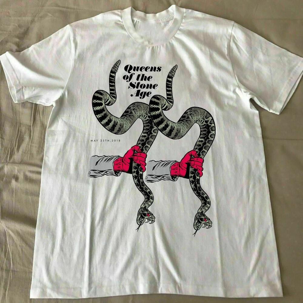 Редкая футболка Queens Of The Stone Age Змея Все размеры от S до 5XL H249 Унисекс футболка